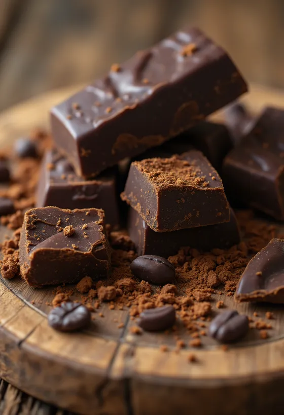 Ingredientes de chocolate: derretido, em barra, em pó e raspas