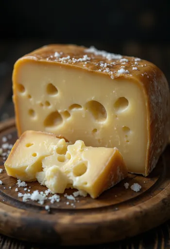 Queijo Parmigiano Reggiano fresco em tigela branca sobre madeira