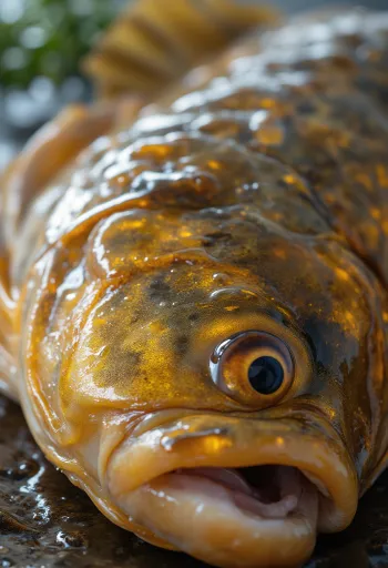 Filés de carpa frescos com limão, salsa, alho e temperos