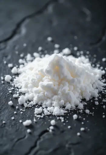Tigela de cerâmica com açúcar de confeiteiro e polvilhador ao lado