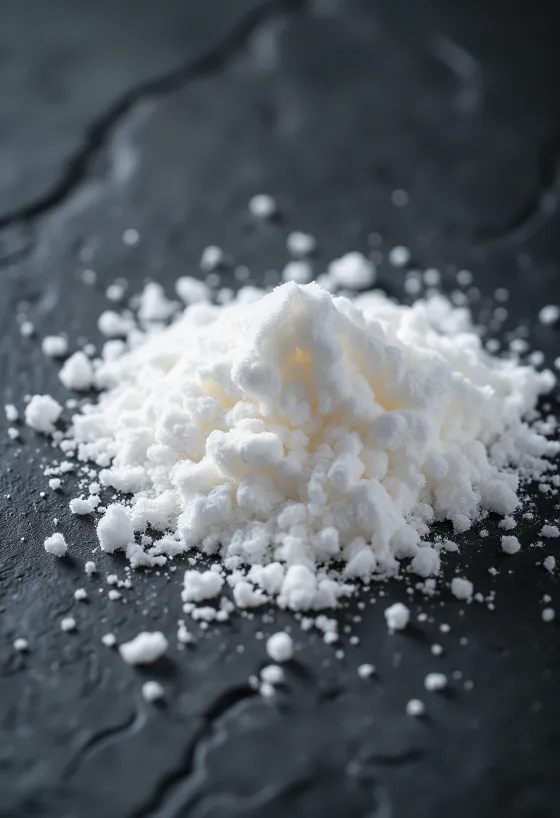 Tigela de cerâmica com açúcar de confeiteiro e polvilhador ao lado
