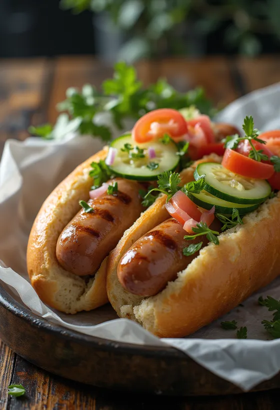 Hot Dog Duplo servido