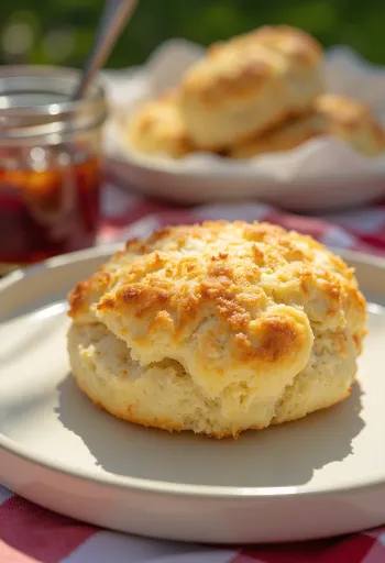 Scones de coco dourados e crocantes