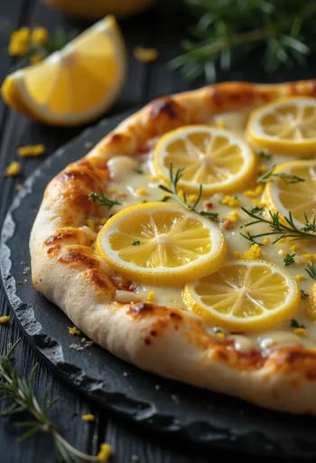 Pizza al Limone com sabor de limão