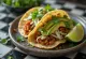 Taco de lentilha servido