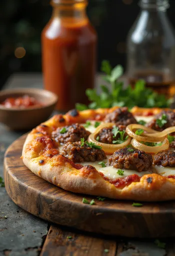 Pizza Quênia Nyama Choma servida