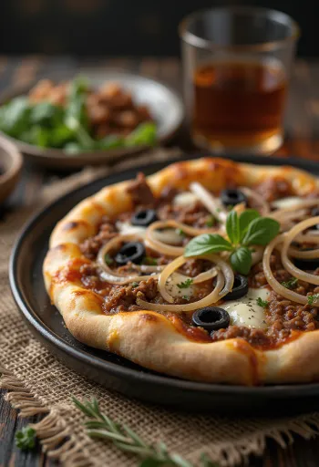 Pizza Líbia servida