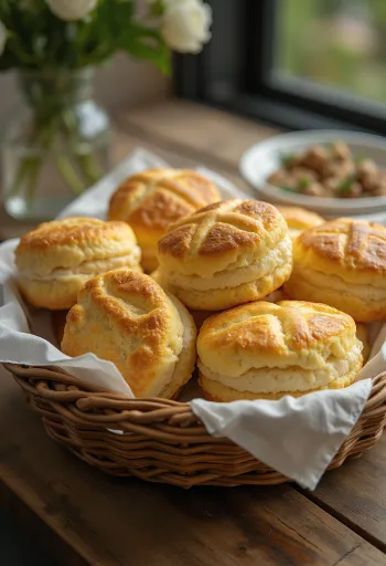 Pãezinhos de ricota macios assados até dourarem, com camada de queijo crocante no topo
