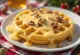 Waffle de licor de ovo servido