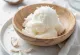 Sorbet de coco caseiro branco e cremoso