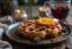 Waffle de Vinho Quente servido