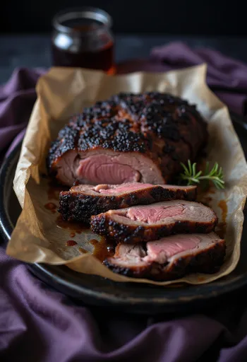 Brisket defumado estilo Texas servido