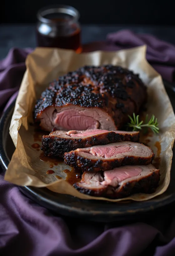 Brisket defumado estilo Texas servido