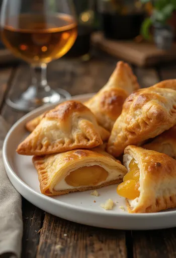 Samosa Doce ao Vinho Tokaji servida