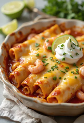Enchilada de frutos do mar em molho picante
