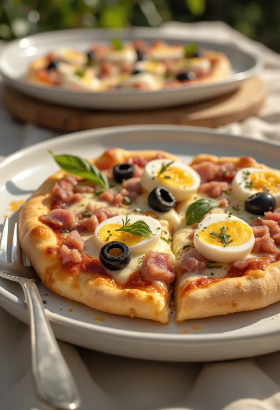 Pizza Tunisiana servida