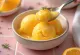 Sorbet mediterrâneo de laranja caseiro fresco