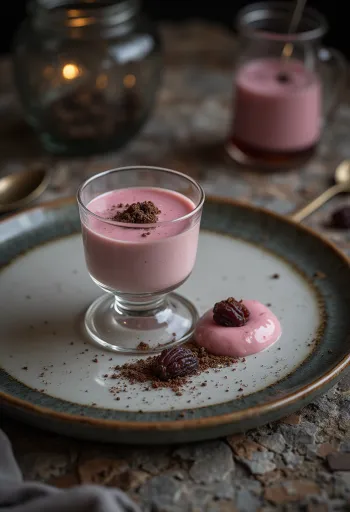 Panna cotta de punche servida