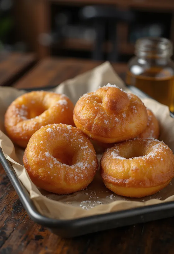 Malasada servida