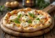 Pizza de ricota recém-assada