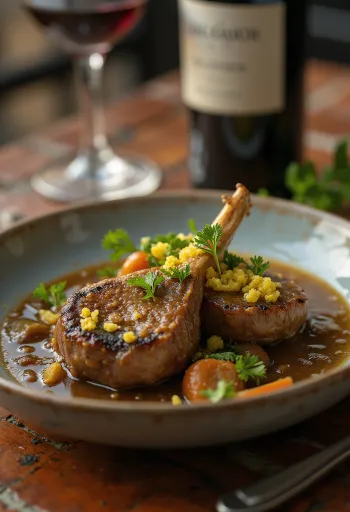 Ossobuco servido com gremolata e decorado com salsinha fresca