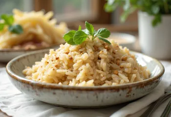 Prato de arroz frito chinês fumegante