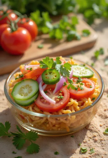 Salada Tashkent com pimenta servida em tigela