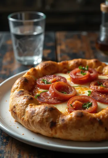 Pizza Diavola com borda recheada e salame picante