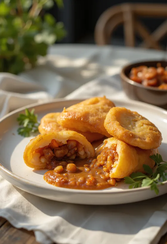 Acarajé com molho de amendoim, bolinhos frescos e crocantes