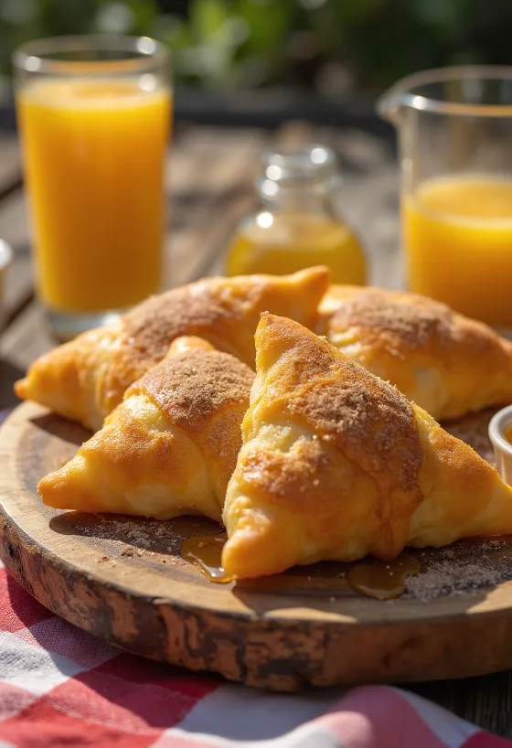 Sopaipillas do Novo México sem lactose servidas com mel e limão