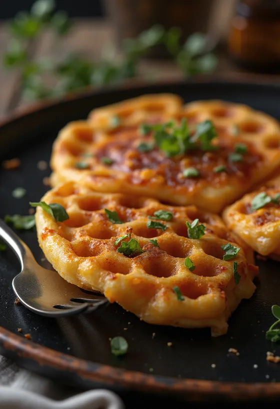 Crumpet com páprica defumada, recém assado, dourado