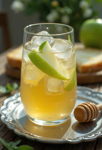 Sidra inglesa seca servida fresca