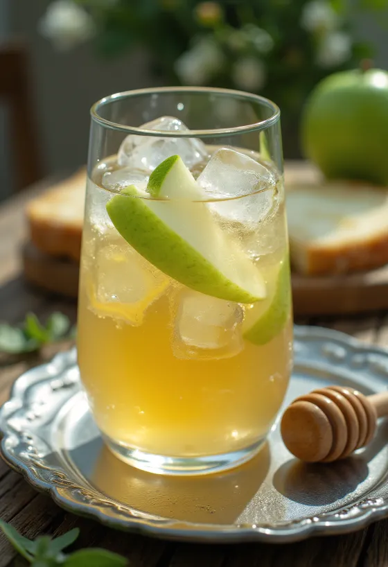 Sidra inglesa seca servida fresca