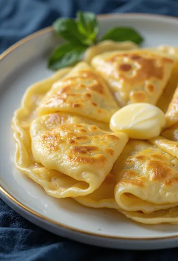 Crespelle panqueca italiana servida