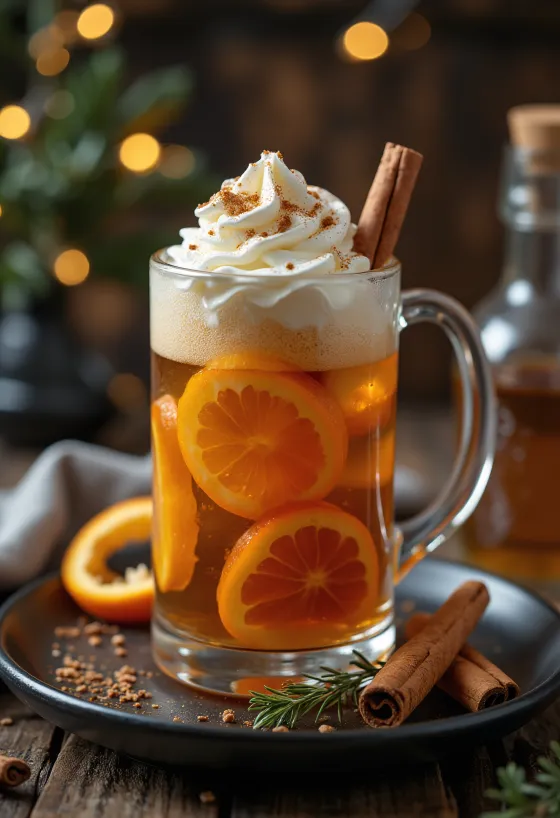 Cidra de Natal doce servida em copo