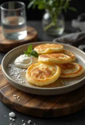 Panqueca de vodka servida