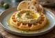 Waffle de homus com salsinha fresca e azeite