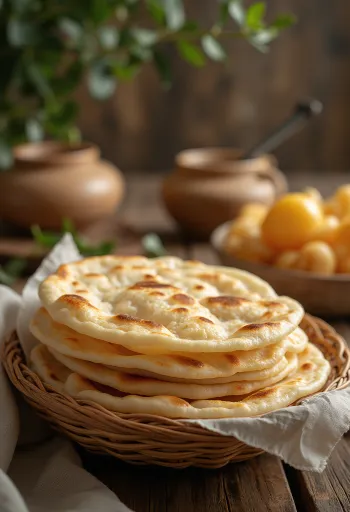 Roti indiano autêntico feito com farinha integral