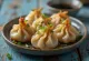 Gyoza de carne suína, frito crocante e cozido no vapor