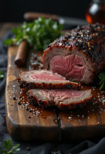Peito bovino BBQ servido desfiado com batata frita