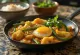 Kare-kare vegano com molho espesso de amendoim e vegetais variados