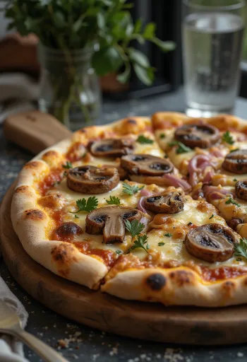 Pizza de carne de caça siberiana