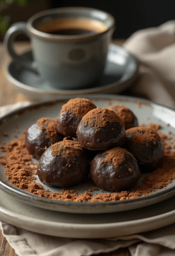 Mochi de café servido, sobremesa rica e elástica