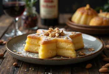 Pandoro com amêndoas recém-assado, polvilhado com açúcar de confeiteiro