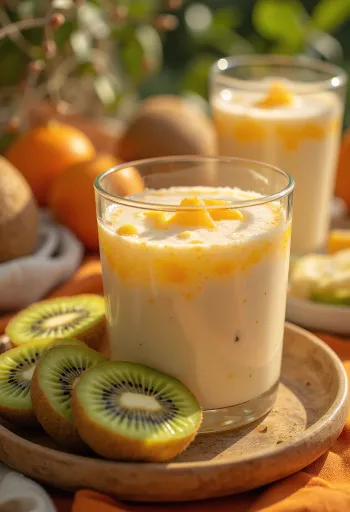 Kefir de Kiwi com Laranja Probiótico, bebida refrescante e saudável