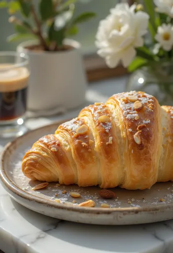 Croissant low carb servido