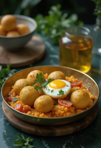 Litti Chokha com cebola, bolas de farinha de trigo fritas com purê de berinjela e coentro fresco