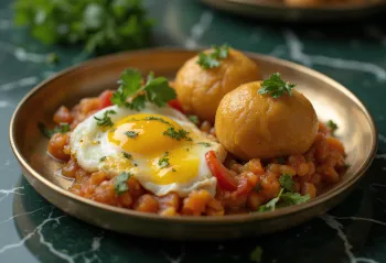 Litti Chokha com cebola, bolas de farinha de trigo fritas com purê de berinjela e coentro fresco