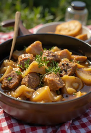 Karjalanpaisti servido com batatas cozidas