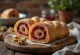 Kürtőskalács com geleia servido